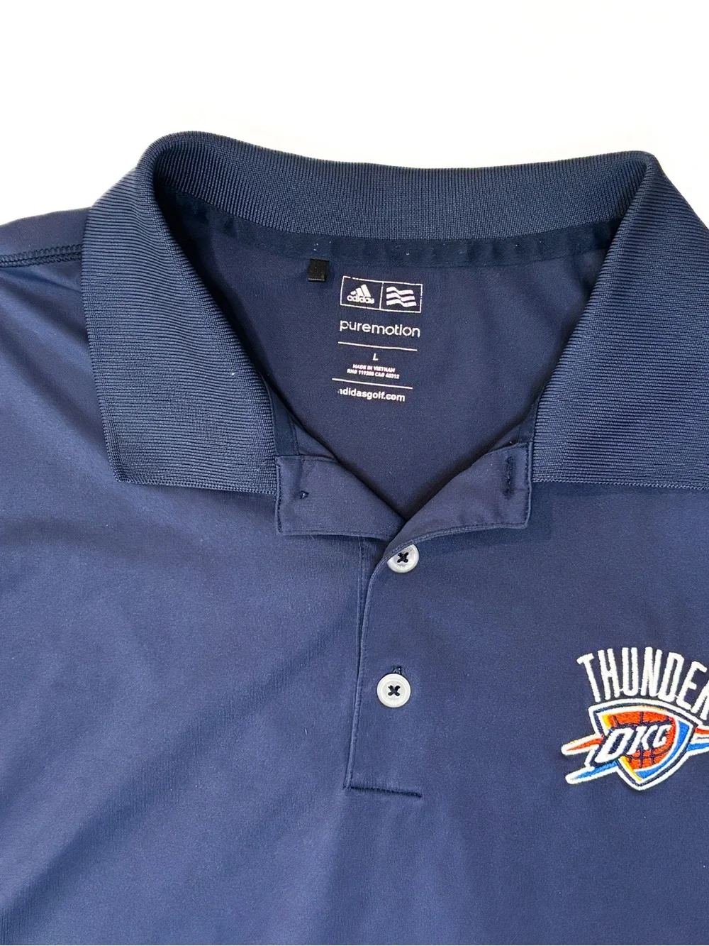 adidas Navy Oklahoma City Thunder Polo Shirt